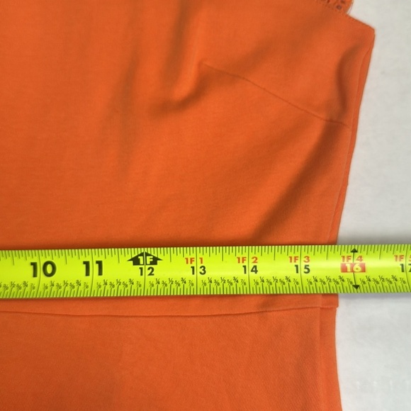 Talbots Women’s Size Medium Orange Lace Crochet Cap Sleeves Fit and Flare Dress - Picture 8 of 11